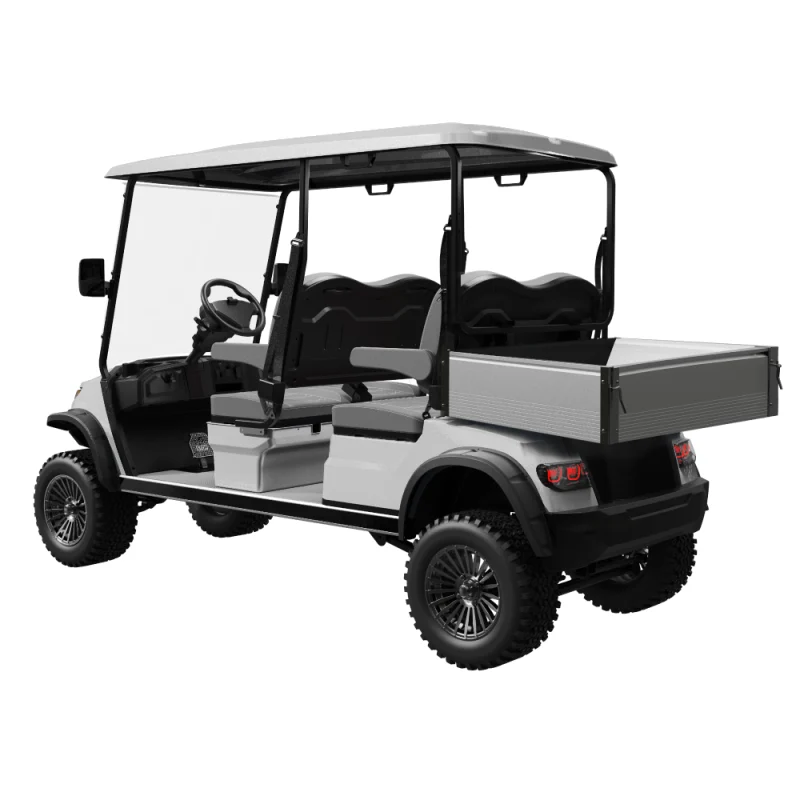 Ecar Magnum 4Gul 4 Seat Lifted Utility Golf Cart Side Rear